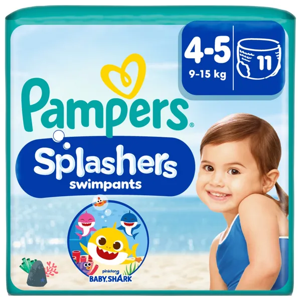 Sauskelnės-kelnaitės PAMPERS Pants Splashers, 4 dydis, 9 - 15 kg, 11 vnt.