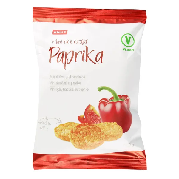 Mini rīsu čipsi Rimi ar papriku 60g