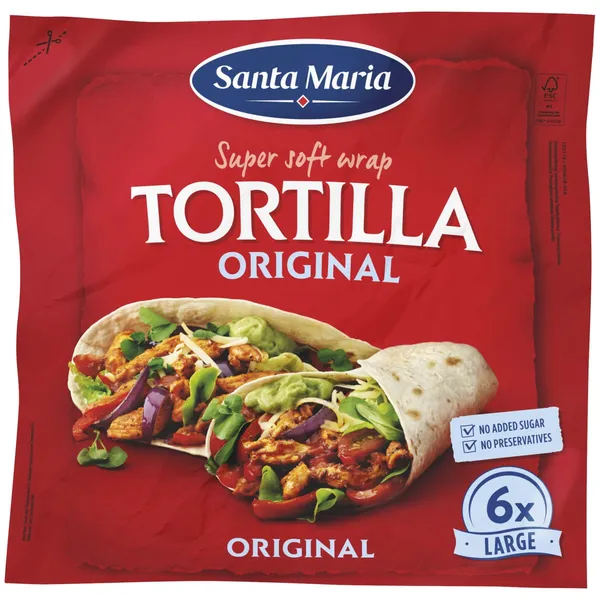 Meksikietiškos tortilijos TEX MEX, 6 vnt., 371 g