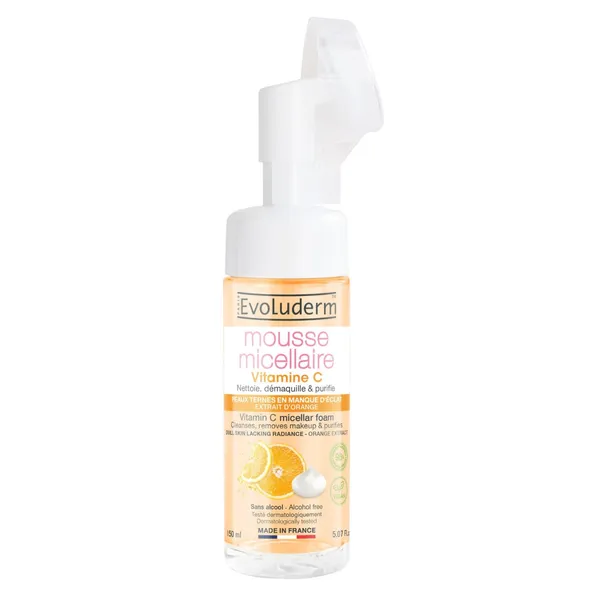 Micelinės putos EVOLUDERM su vitaminu C, 150 ml