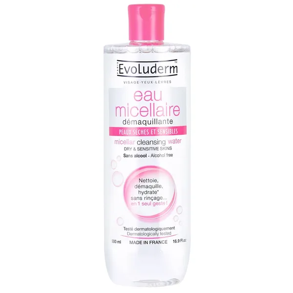Micelinis vanduo sausai odai EVOLUDERM, 500 ml