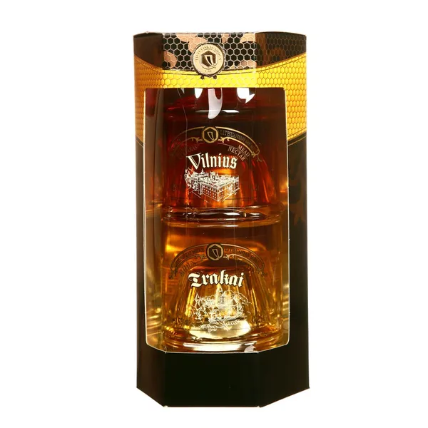 Midaus rinkinys LIETUVIŠKAS MIDUS, 2 vnt, Vilnius 25%, 0,2 l, Trakai 15 %, 0,2 l