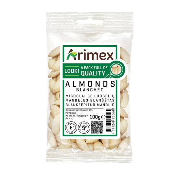 Migdolai ARIMEX be luobelių, 100 g