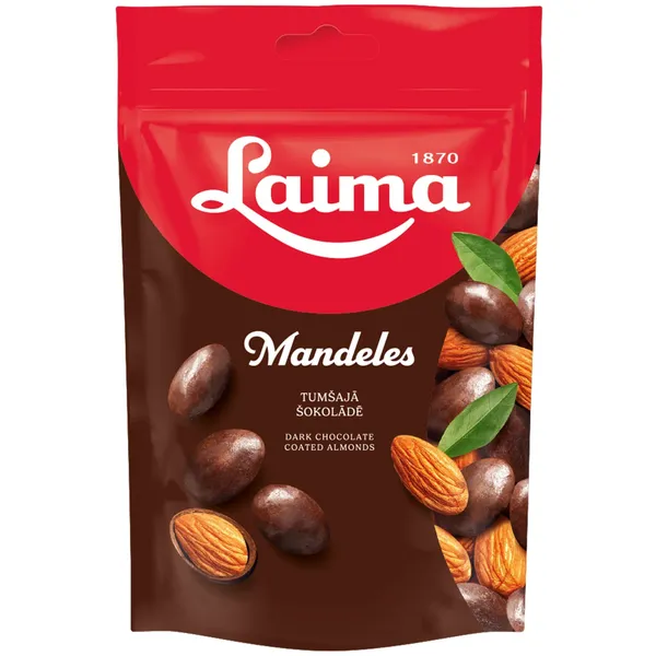 Migdolai tamsiame šokolade LAIMA, 140 g