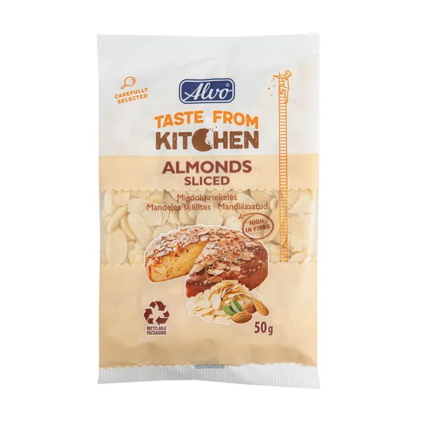 Migdolų riekelės ALVO, 50 g