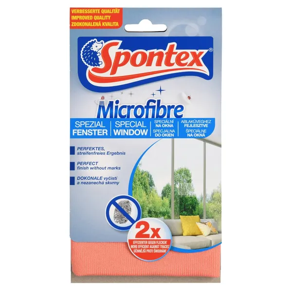 Mikropluošto šluostė langams valyti SPONTEX MICROFIBRE, 1 vnt.