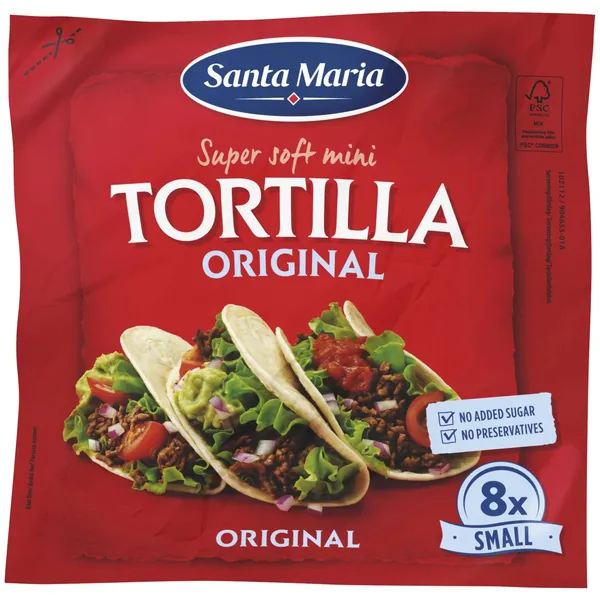 Mažosios kviečių tortilijos SANTA MARIA TEX MEX, 8 vnt., 200 g