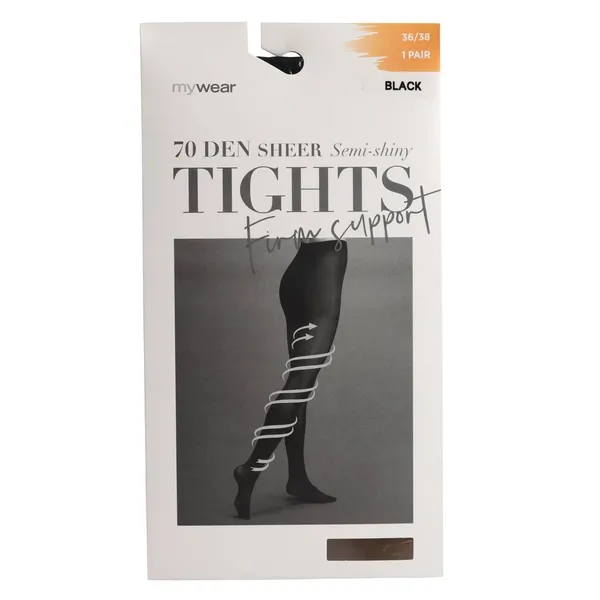 Moteriškos pėdkelnės MYWEAR, 70D, FS juodos, 2