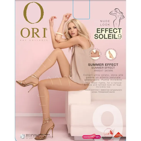 Moteriškos pėdkelnės ORI Effect Soleil 9 DEN – Honey, 4