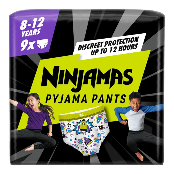 Naktinės sauskelnės PAMPERS NINJAMAS SPACE JP, S8, 9 vnt.