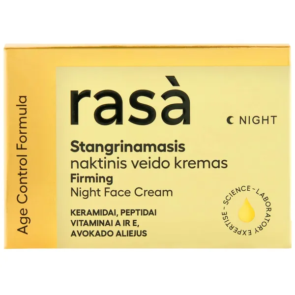 Stangrinamasis veido kremas, naktinis RASA AGE CONTROL, 50 ml