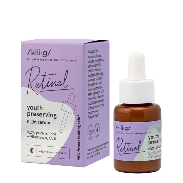Naktinis veido serumas su retinoliu KILIG RETINOL, 30 ml