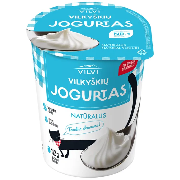 Natūralus jogurtas VILVI VILKYŠKIŲ, 6 %, 350 g