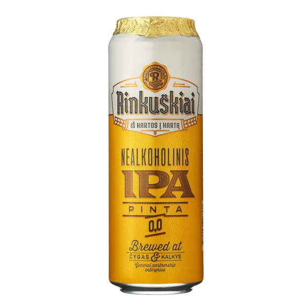Nealkoholinis alus RINKUŠKIAI IŠ KARTOS Į KARTĄ IPA, 0,568 l