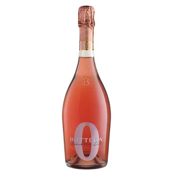 Nealkoholinis putojantis rausvasis vynas BOTTEGA 0 ROSE, 0,5 %, 0,75 l