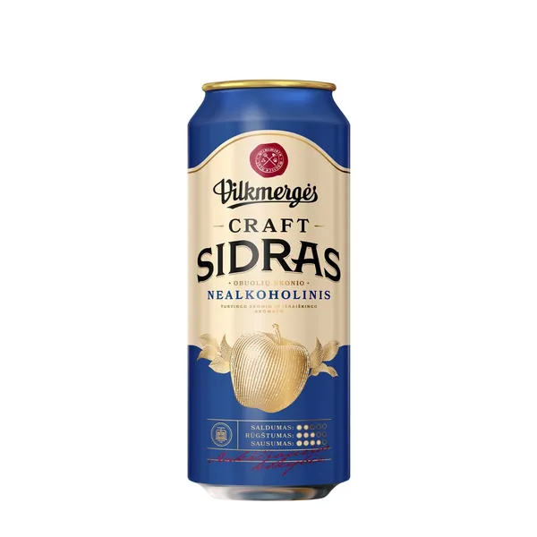 Nealkoholinis sidras VILKMERGĖS CRAFT, 500 ml