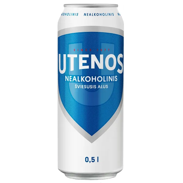 Nealkoholinis UTENOS alus, 0,5 l skardinė