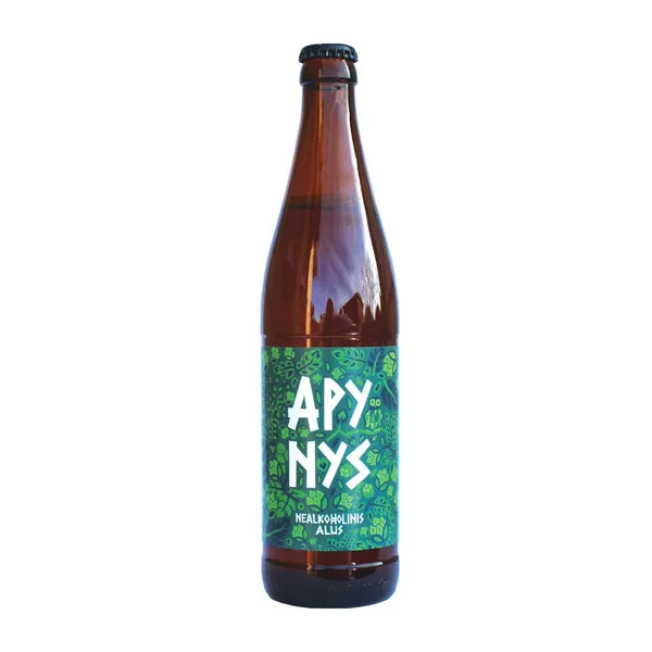 Nealkoholinis šviesusis alus APYNYS, 0,5 %, 0,5 l