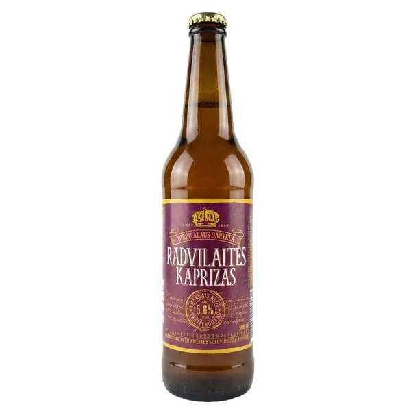 Nefiltruotas alus RADVILAITĖS KAPRIZAS, 5,6 %, 0,5 l