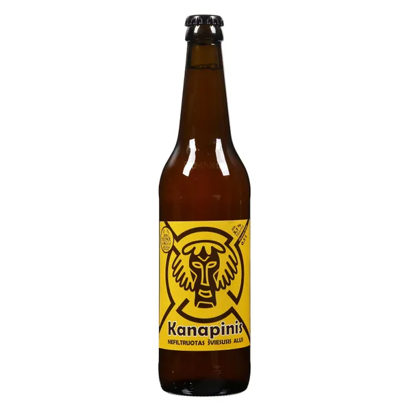 Nefiltruotas šviesusis KANAPINIS alus, 5,1 %, 0,5 l