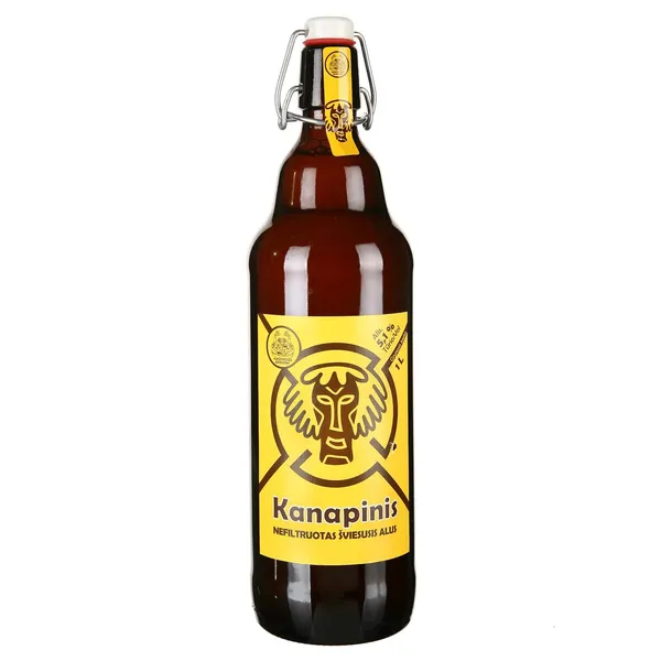 Nefiltruotas šviesusis KANAPINIS alus, 5,1 %, 1 l