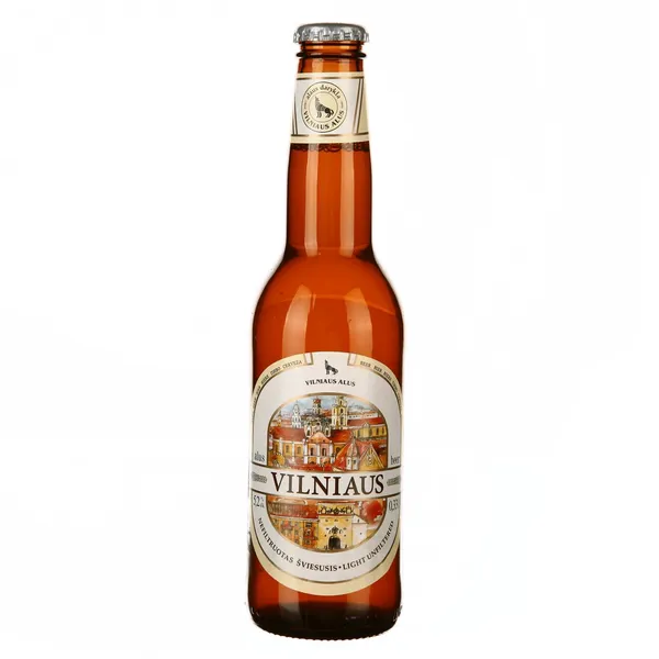 Nefiltruotas šviesusis VILNIAUS alus, 5,2 %, 0,33 l