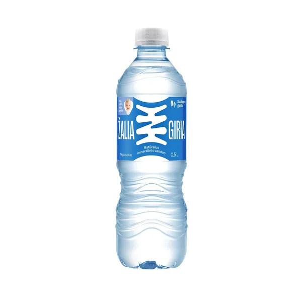 Negazuotas natūralus mineralinis vanduo ŽALIA GIRIA, 0,5 l
