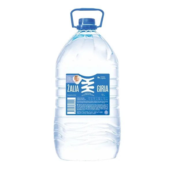 Negazuotas natūralus mineralinis vanduo ŽALIA GIRIA, 5 l