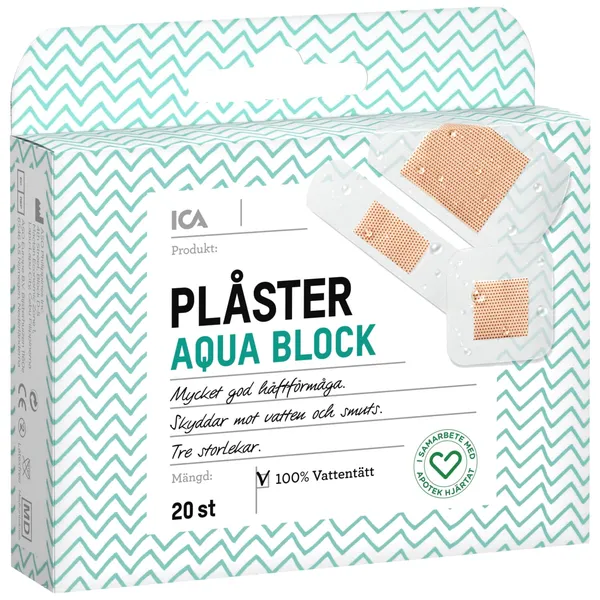Ūdensizturīgi plāksteri ICA Aqua Block 20gb