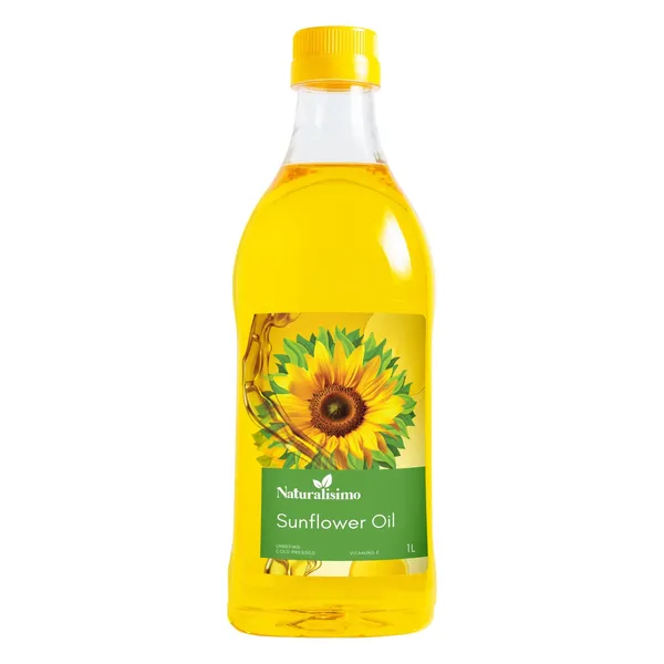 Nerafinuotas saulėgrąžų aliejus NATURALISIMO, 1 l