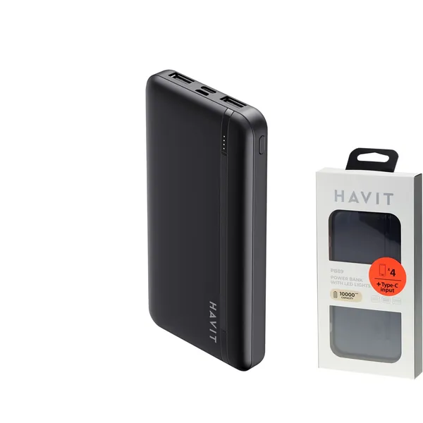 Nešiojamasis įkroviklis 10000mah/2.4a-12w Havit dot 89
