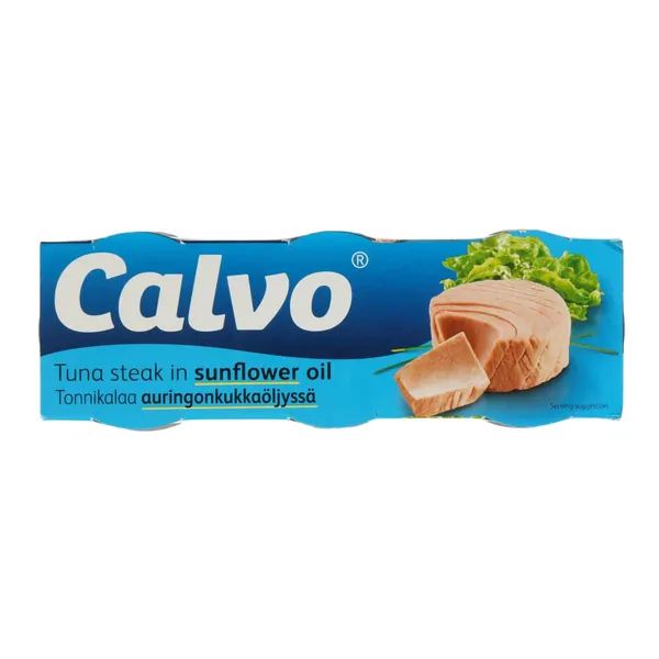 Nesmulkintas tunas saulėgrąžų aliejuje CALVO, 240 g