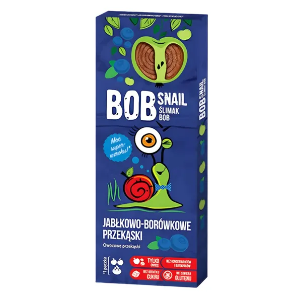 Augļu kon.Bob snail ābolu,melleņu rullīši 30g