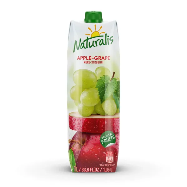 Obuolių ir vynuogių nektaras NATURALIS, 1 l