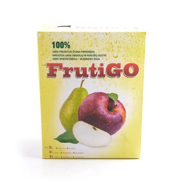 Spaustos obuolių ir kriaušių sultys FRUTIGO, 100 %, 3 l