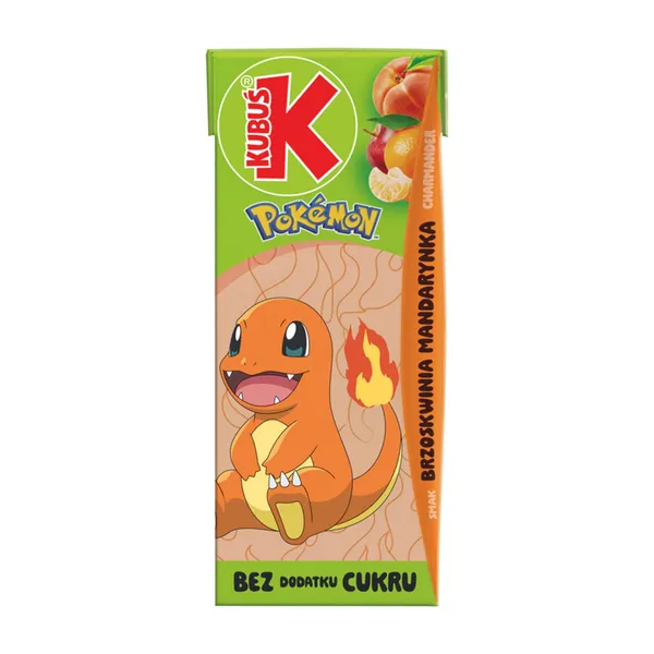 Obuolių, mandarinų ir persikų skonio gėrimas KUBUŠ, 200 ml