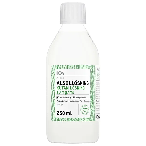 Šķīdums ICA Alsol lietošanai uz ādas 10mg/ml