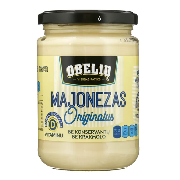 ORIGINALUS OBELIŲ majonezas, 72 % rieb., 350 ml