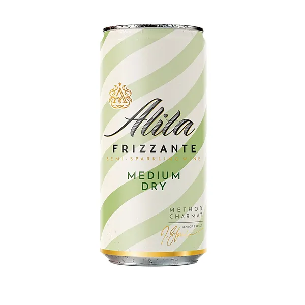 Pusiau sausas pusiau putojantis vynas ALITA FRIZZANTE, 8,5 %, 0,2 l