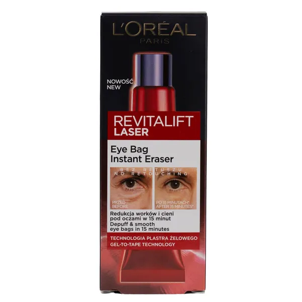 Paakių kremas L'OREAL PARIS REVITALIFT LASER EYE BAG INSTANT ERASER, 15 ml