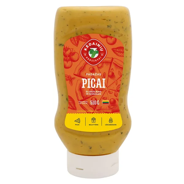 Padažas KĖDAINIŲ KONSERVŲ FABRIKAS PICAI, 27 % rieb., 510 g