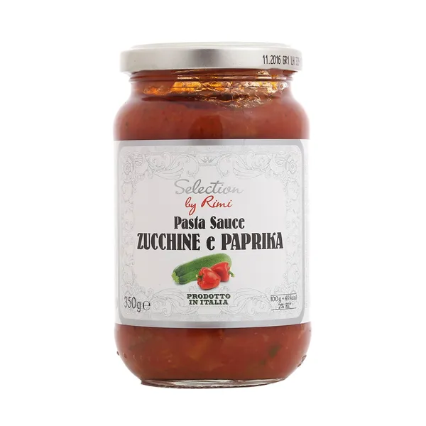 Padažas makaronams su cukinijomis ir paprika SELECTION BY RIMI, 350 g