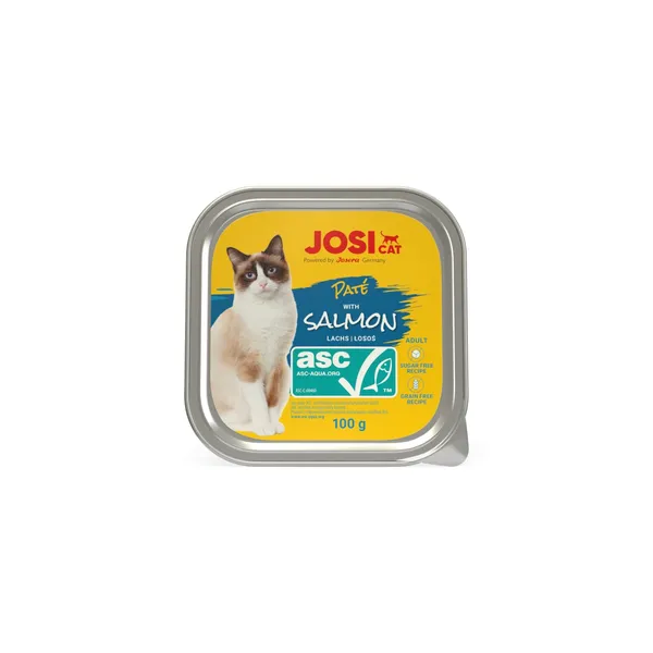 Paštetas katėms su lašiša JOSICAT, ASC, 100 g