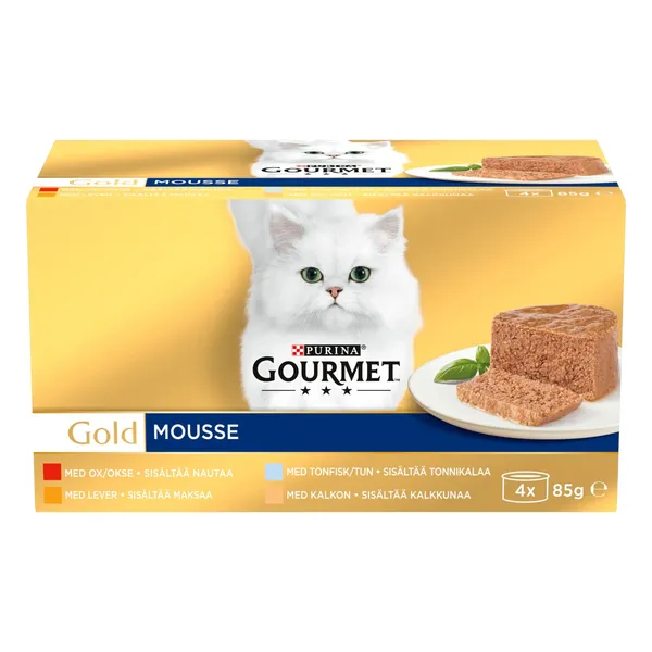 Paštetų rinkinys katėms GOURMET GOLD, 4 X 85 g