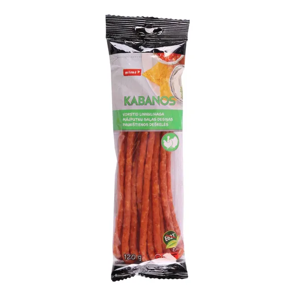 Paukštienos ir kiaulienos dešrelės RIMI KABANOS, 120g
