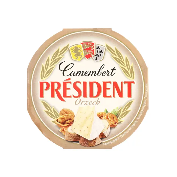Pelėsinis sūris PRESIDENT Camembert, su riešutais, 120 g