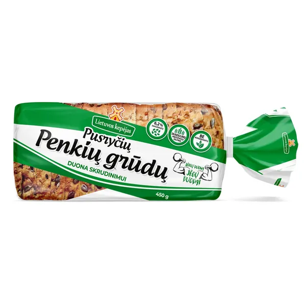 Penkių grūdų skrudinimo sumuštinių duona, 450 g
