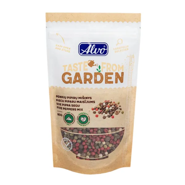Penkių pipirų mišinys ALVO TASTE FROM GARDEN, 60 g