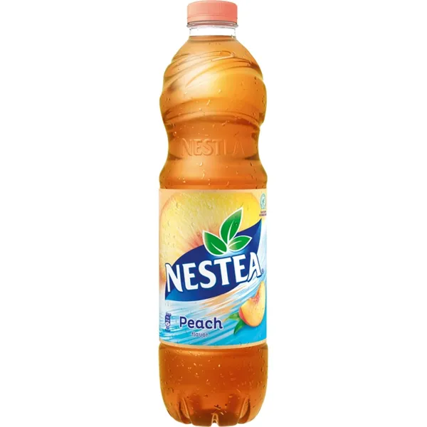 Negazuotas  persikų sk. gaivusis gėrimas su juod. arbatos ekstraktu "Nestea", 1,5L