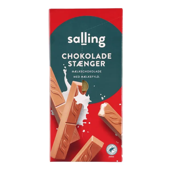 Pieninio šokolado batonėliai su pieniniu įdaru SALLING, 200 g